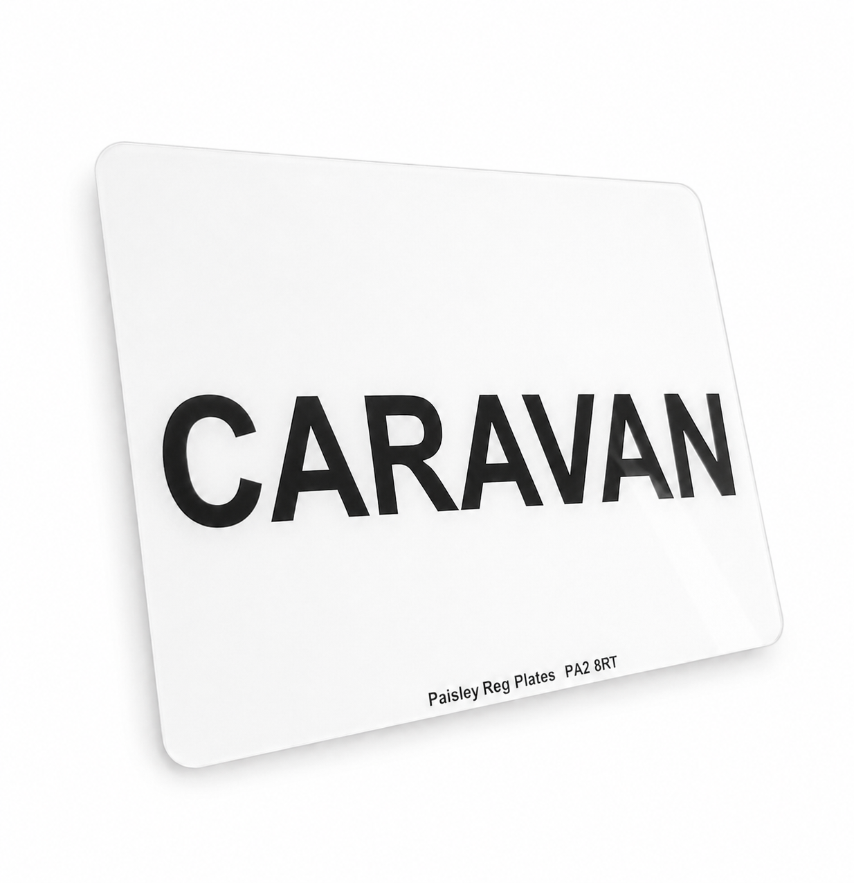 Caravan plate rear (European law )