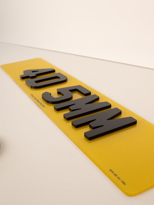 Premium Number Plates 4D 5mm