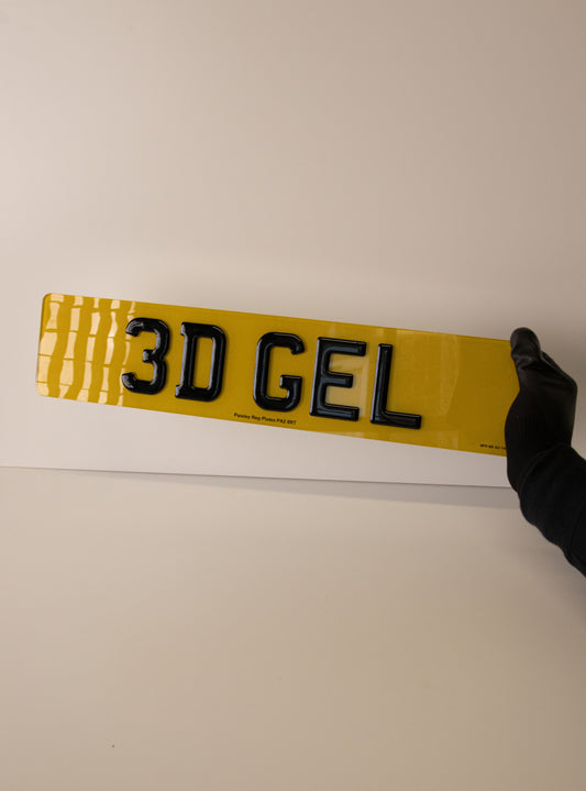 Premium Number Plates 3D GEL