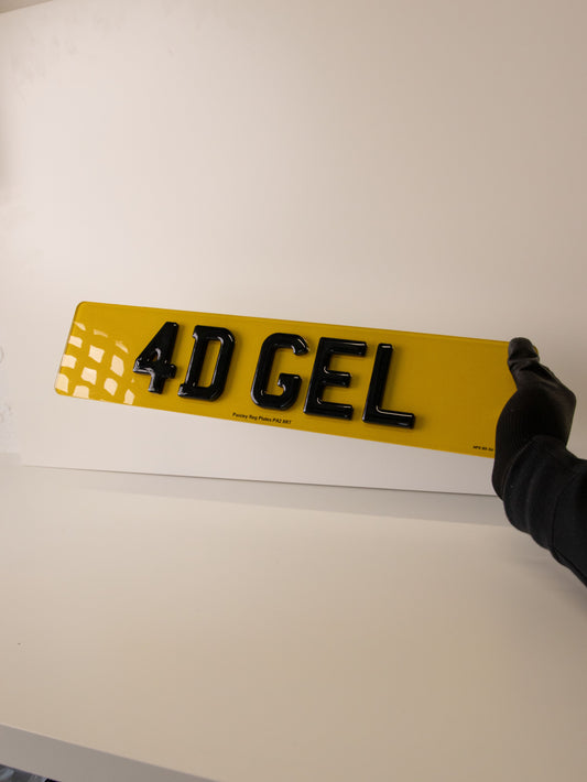 Premium Number Plates 4D Gel (5mm + Gel)
