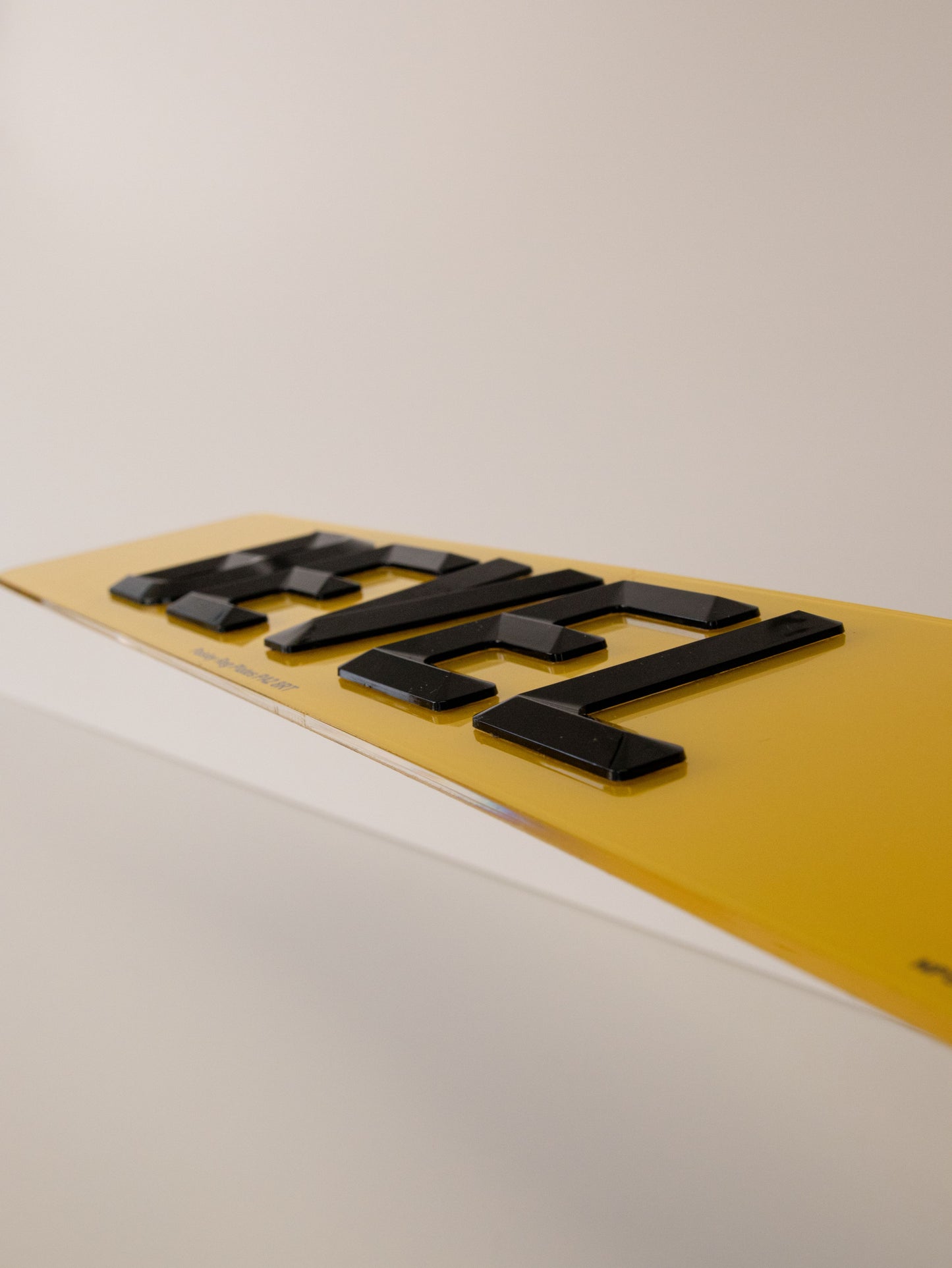 Retro Bevel Number Plates