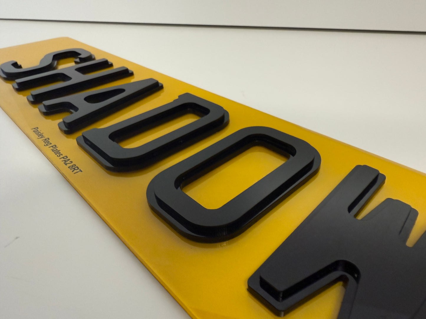 Shadow gloss/gloss 4D Number Plates