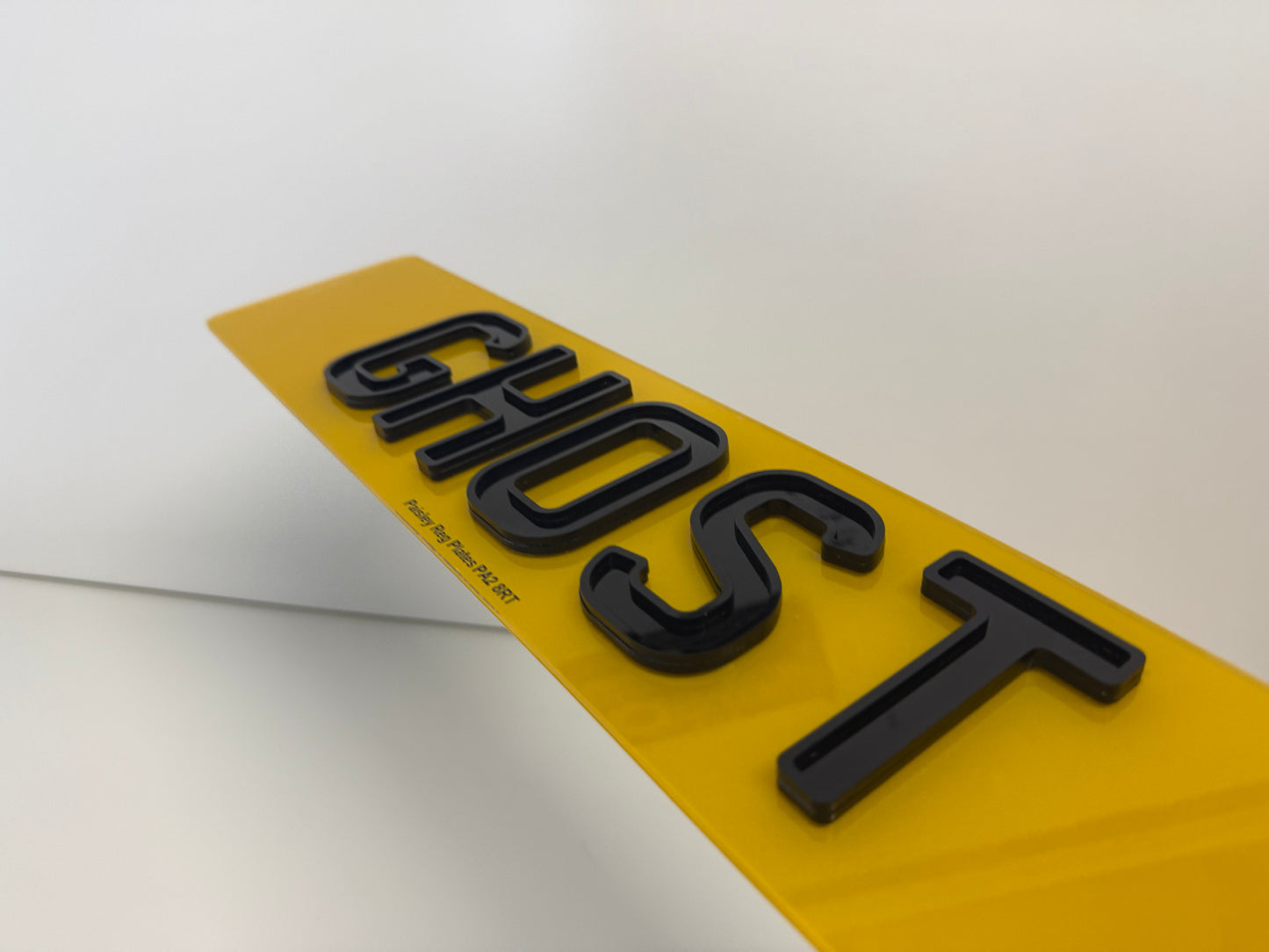 GHOST gloss/gloss 4D Number Plates