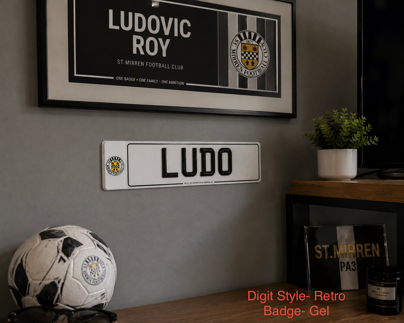St Mirren Themed Show Plates/Signage