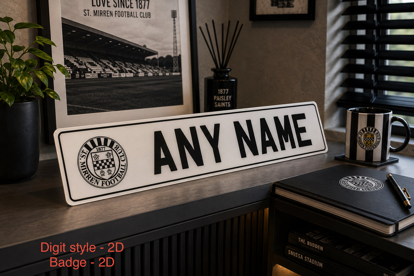 St Mirren Themed Show Plates/Signage