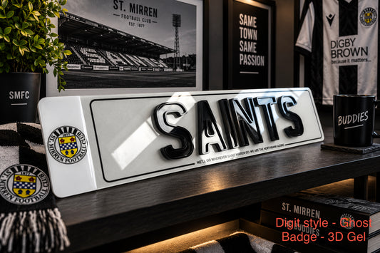 St Mirren Themed Show Plates/Signage