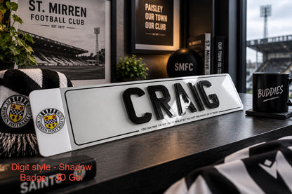 St Mirren Themed Show Plates/Signage