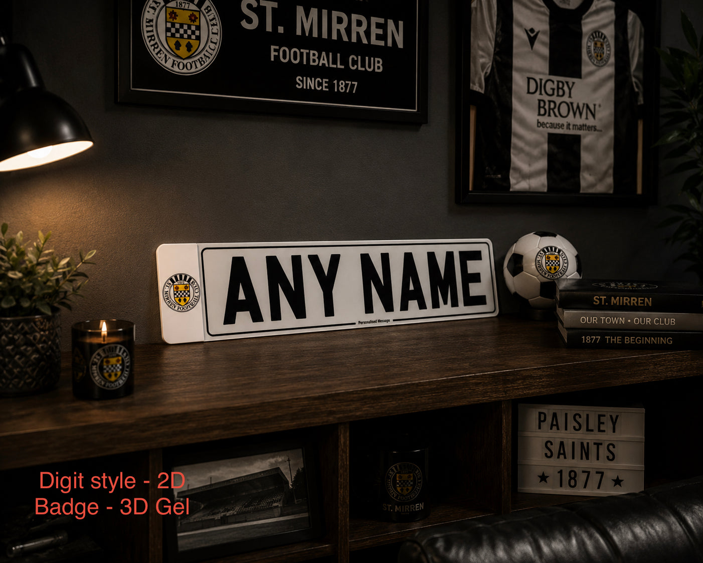 St Mirren Themed Show Plates/Signage