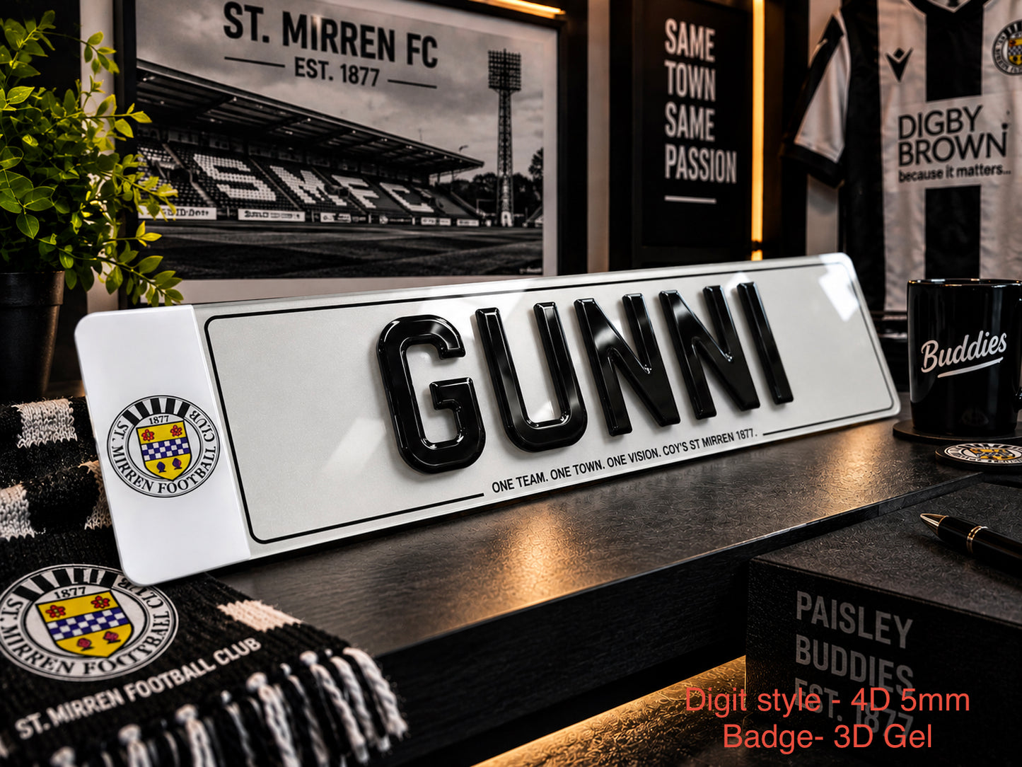 St Mirren Themed Show Plates/Signage