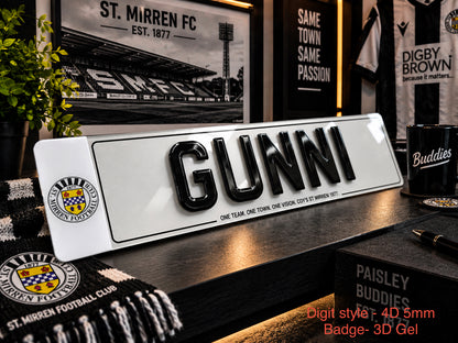 St Mirren Themed Show Plates/Signage