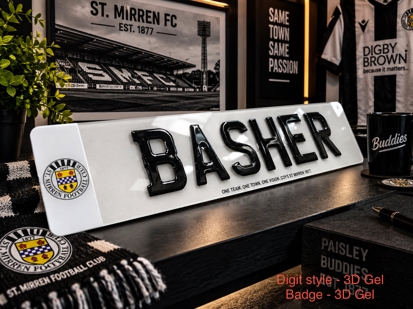 St Mirren Themed Show Plates/Signage