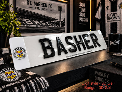 St Mirren Themed Show Plates/Signage
