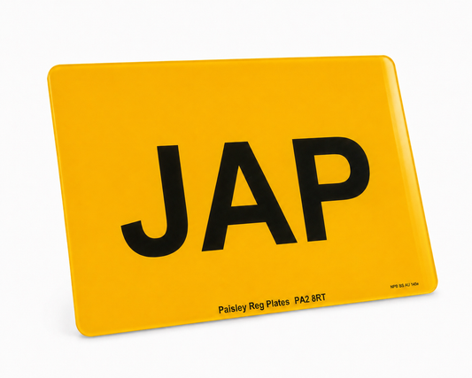Japanese import plates