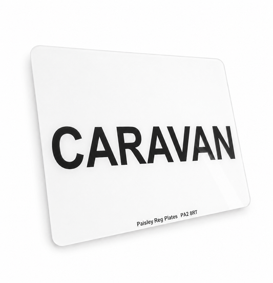Caravan plate rear (European law )
