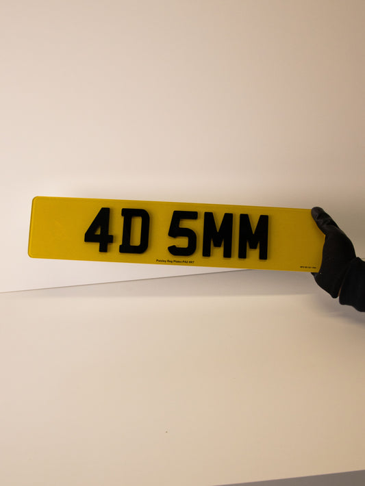 Premium Number Plates 4D 5mm