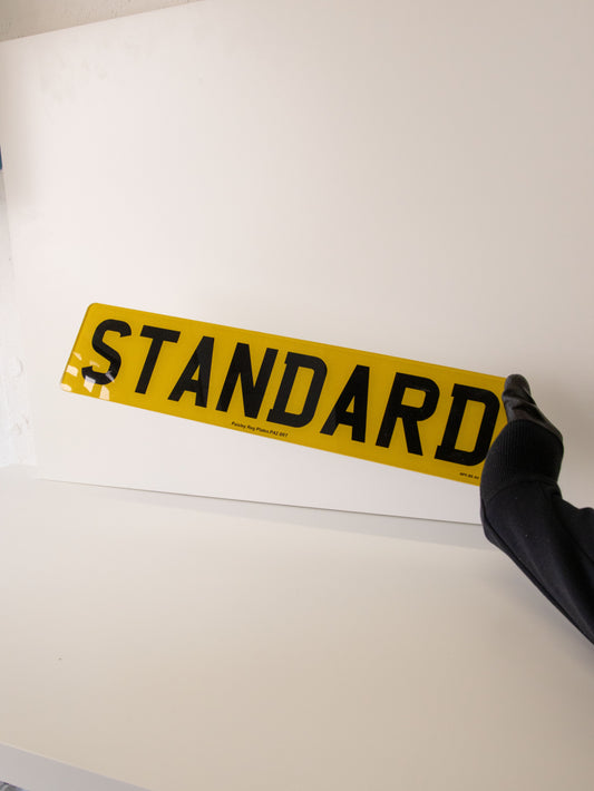 2D Standard UK Number Plate
