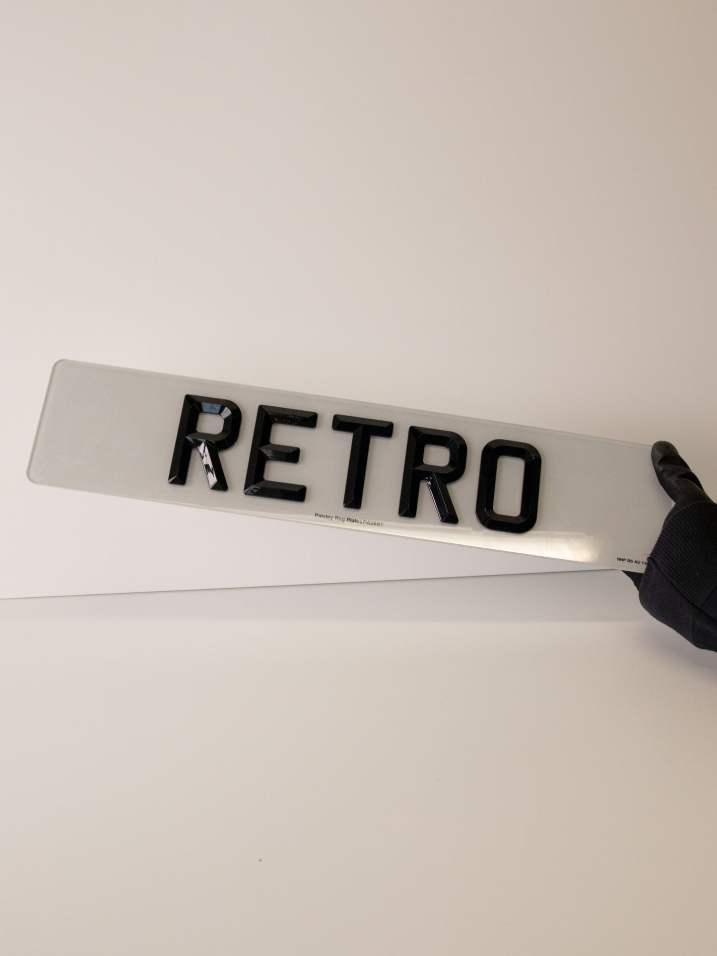 Retro Bevel Number Plates