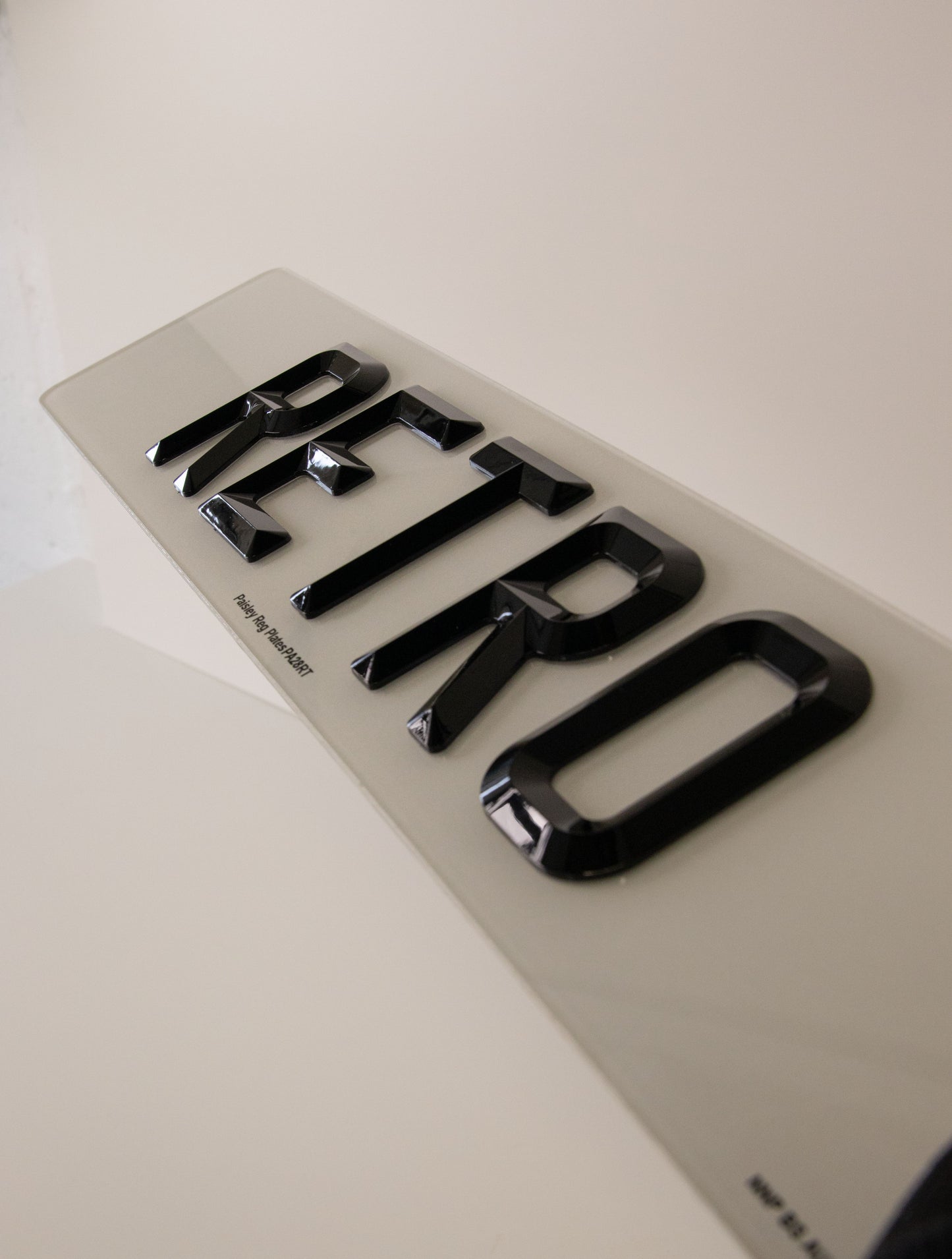 Retro Bevel Number Plates