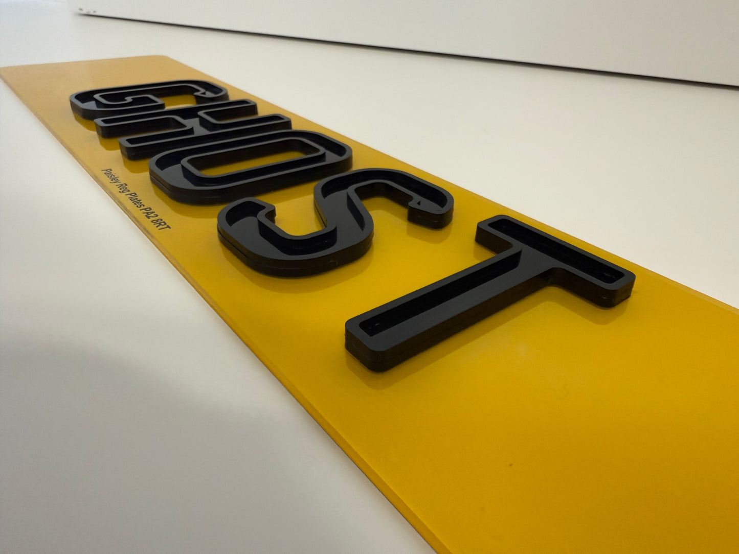 GHOST gloss/gloss 4D Number Plates